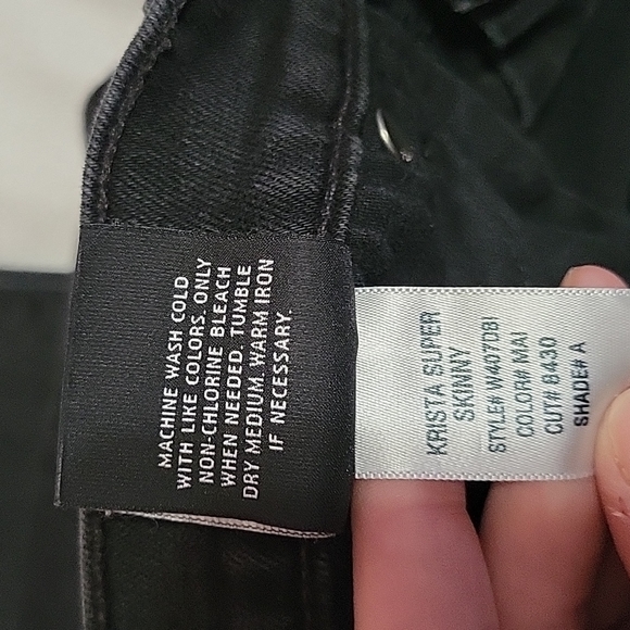 Hudson black Krista mid rise super skinny jeans Women's size 28 - Picture 8 of 8
